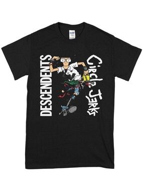 Descendents x Circle Jerks Collab OFFICIAL 2023 Tour T-Shirt Concert Black 2XL
